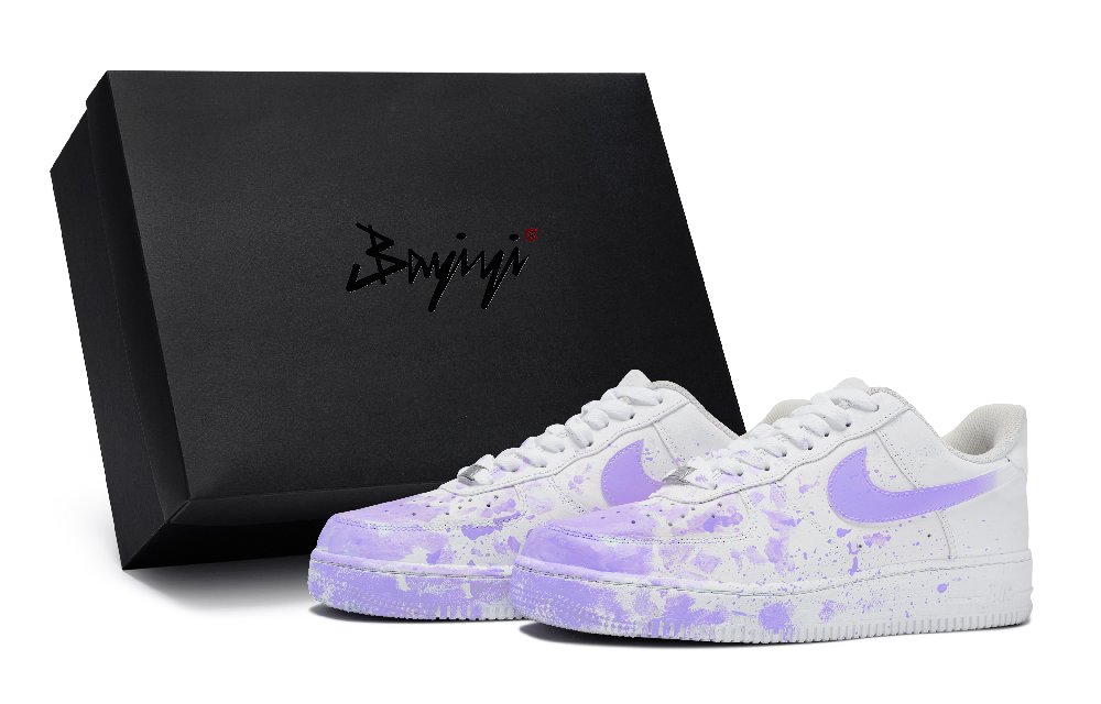Nike Air Force 1 LOW 811 Manufactured Secret Meeting Special Shoe Box Low-Top Skateboard Shoes GS White Purple