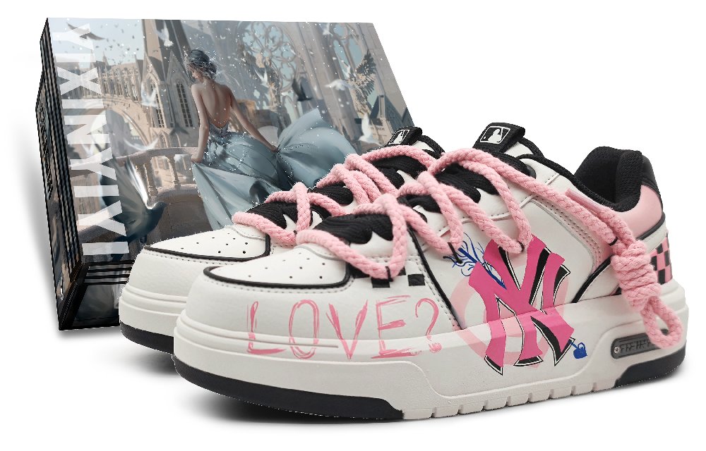 MLB Chunky Liner Low-Top Skateboard Shoes Unisex Pink