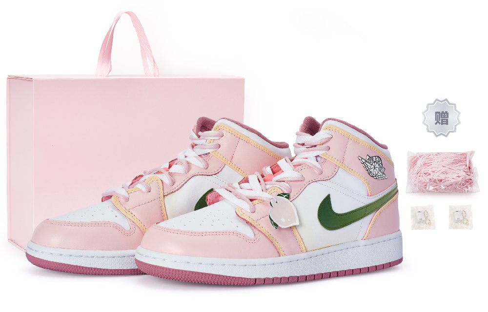 Jordan Air Jordan 1 Vintage Basketball Shoes Women's Mid Top White/Green