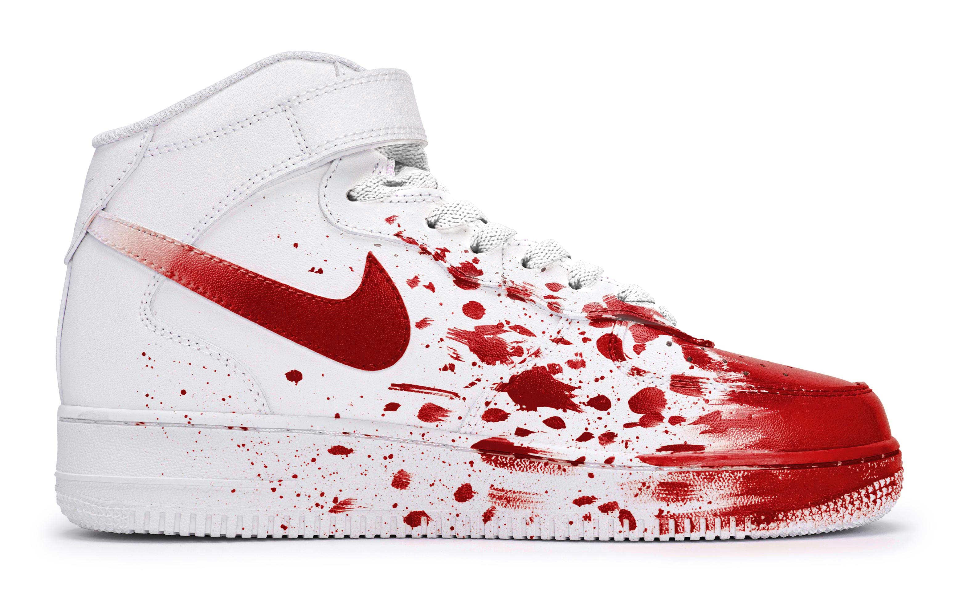Nike Air Force 1 07 811 Manufacturing Coverage Anti-Slip And Wear-Resistant Mid-Top Skateboard Shoes Women's White Red купить в интернет-магазине Yoocart с быстрой доставкой по России.