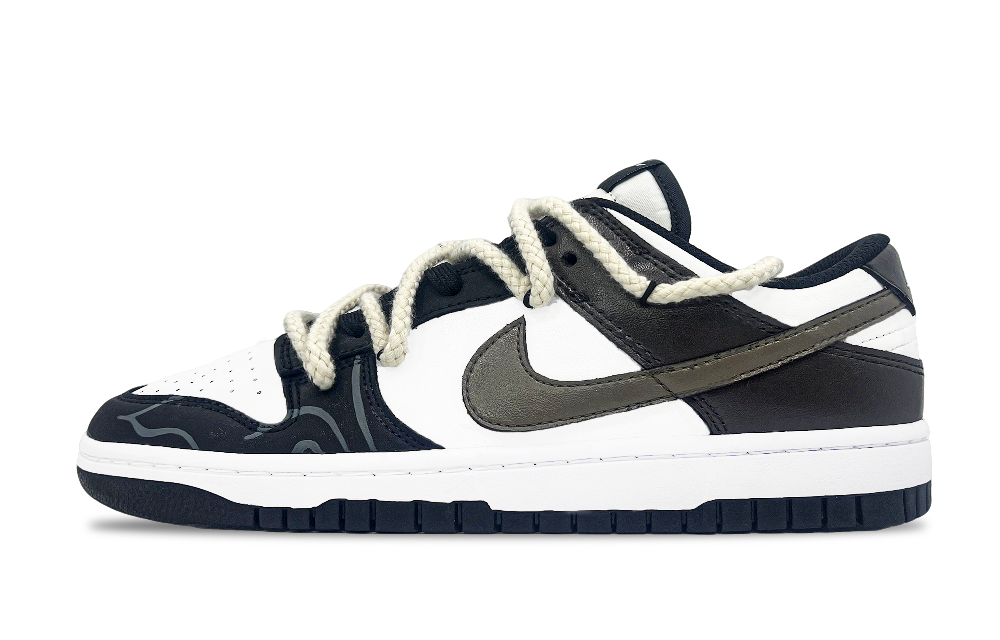 Nike Dunk Abrasion Resistant Low Top Skateboard Shoes Unisex Black