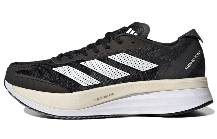 Adidas Adizero Boston 11 Black White Carbon Wide