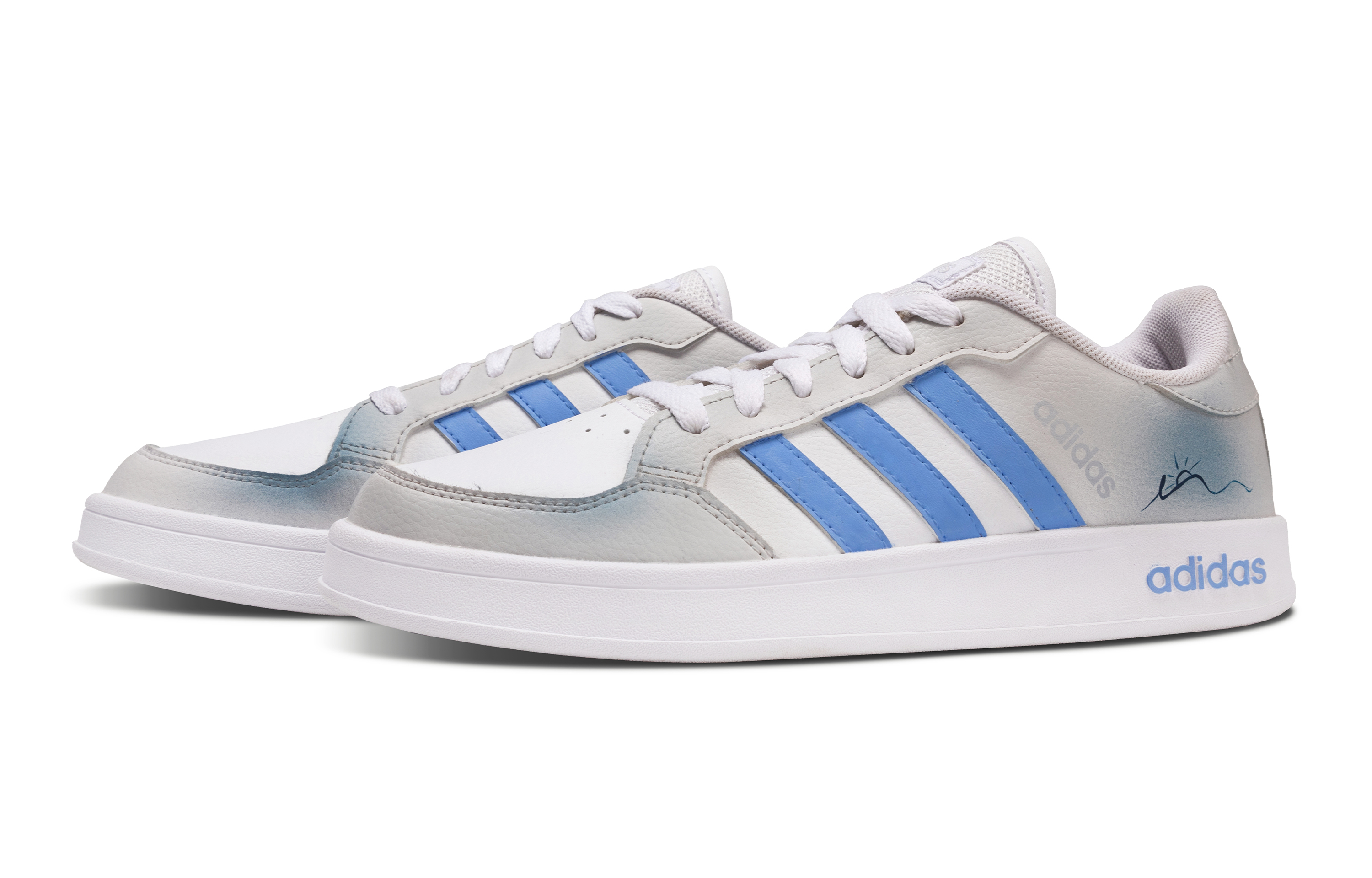 Adidas Neo Breaknet Skateboard Shoes Women's Low Top White/Gray/Blue купить в интернет-магазине Yoocart с быстрой доставкой по России.