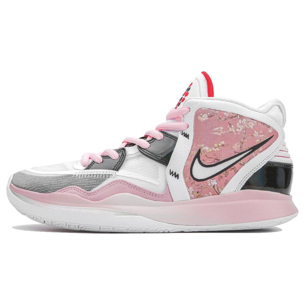 Nike Kyrie 8 Infinity EP Van Gogh Apricot Pink Anti-Slip Wear-Resistant Mid-Top Basketball Shoes Unisex Pink White
