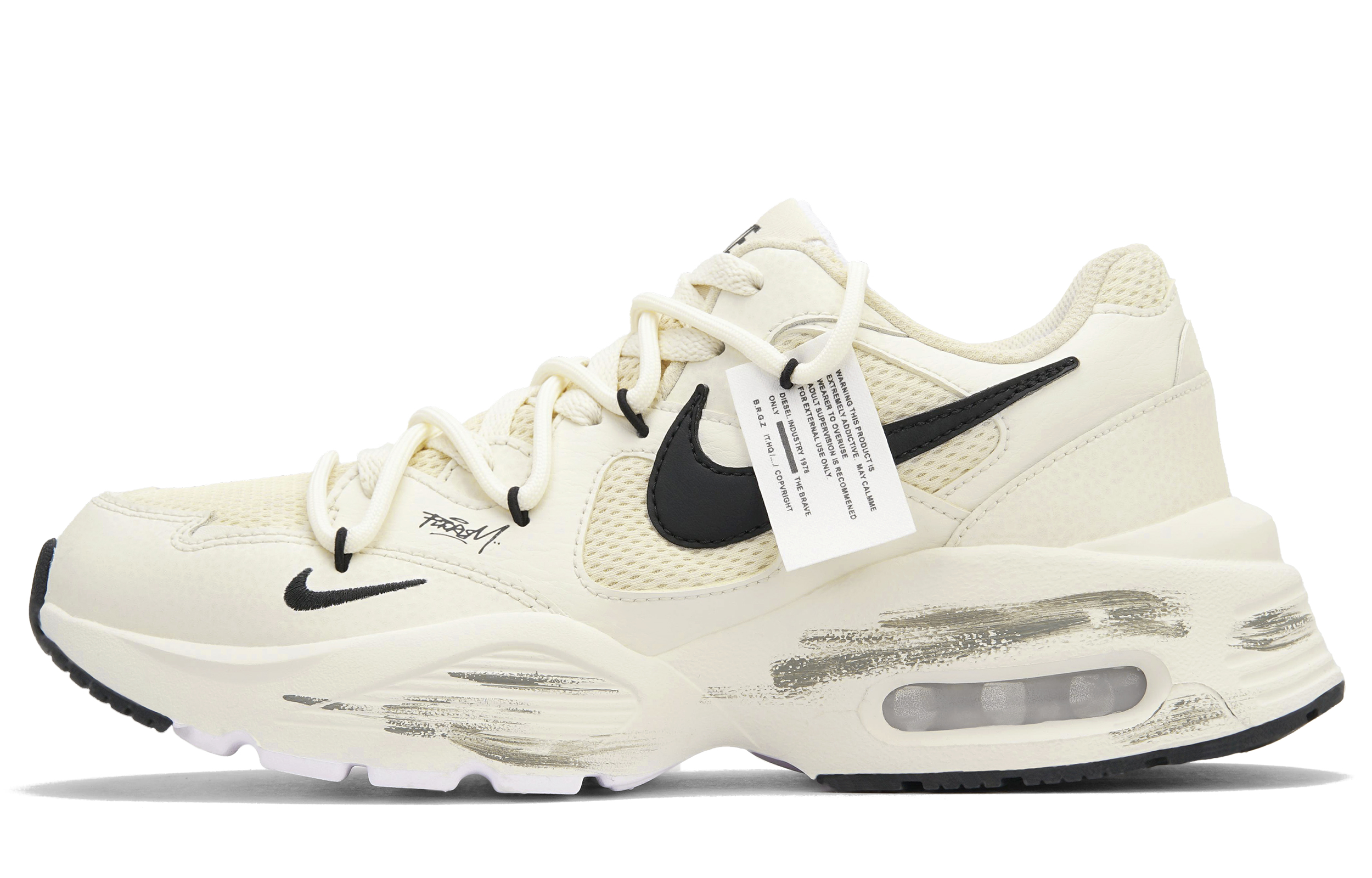 Nike Air Max Fusion Low top Running Shoes Unisex Beige Black