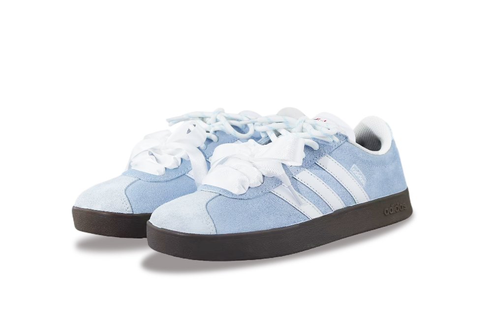 Adidas Neo VL Court 2.0 Anti Slip Wear Resistant Low Top Skateboard Shoes Unisex Light Blue