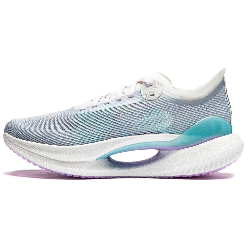 LiNing Jueying 2 Essential Cushioning Anti Slip And Wear Resistant Rebound Low Top Running Shoes Men's White Purple