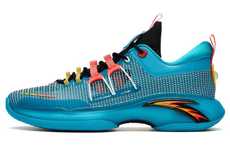 Anta Nitrogen Technology Slip Resistant Abrasion Resistant Low top Basketball Shoes Men's Blue Red, Detroit, Diallo PE