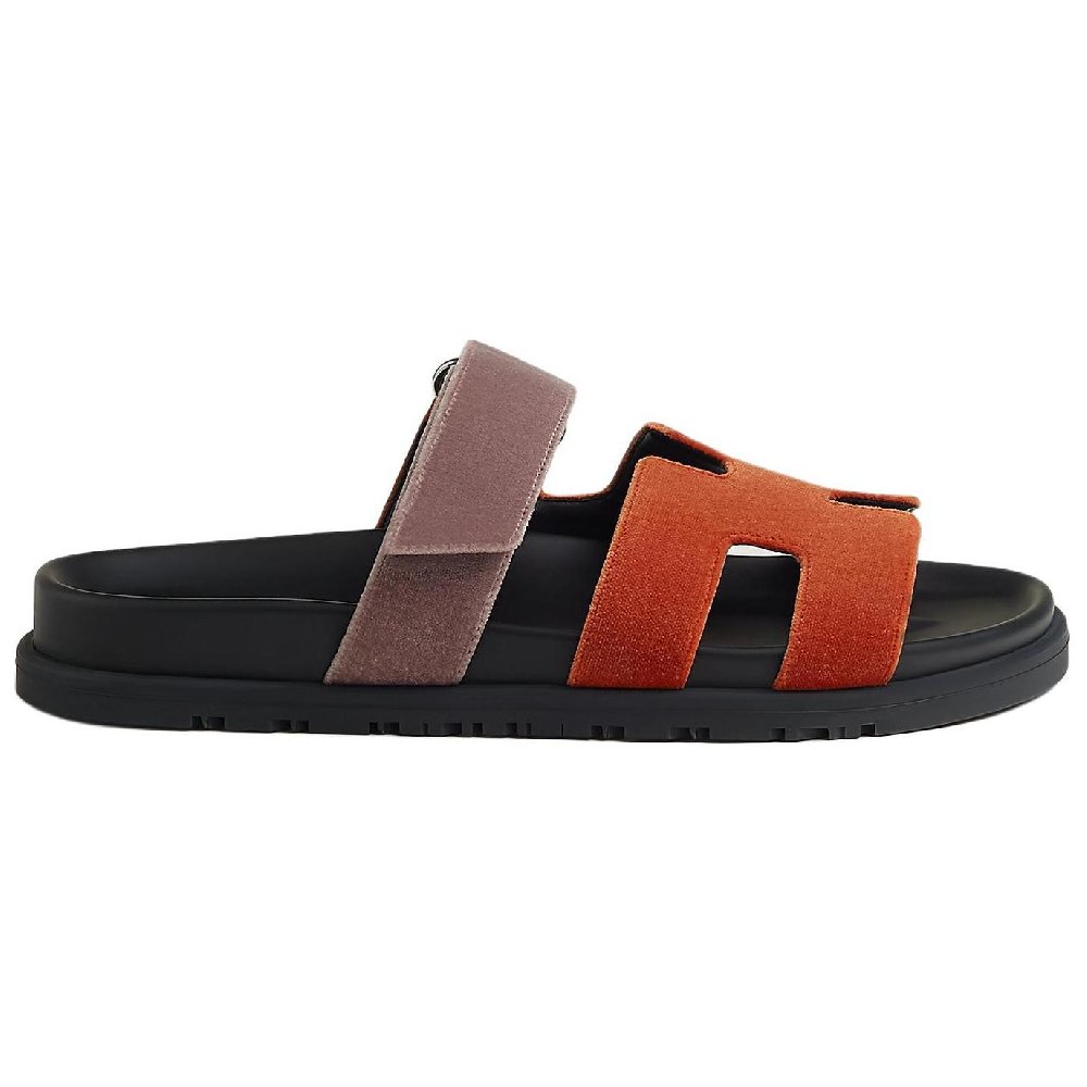 HERMES Chypre Slide Slippers Women's Orange