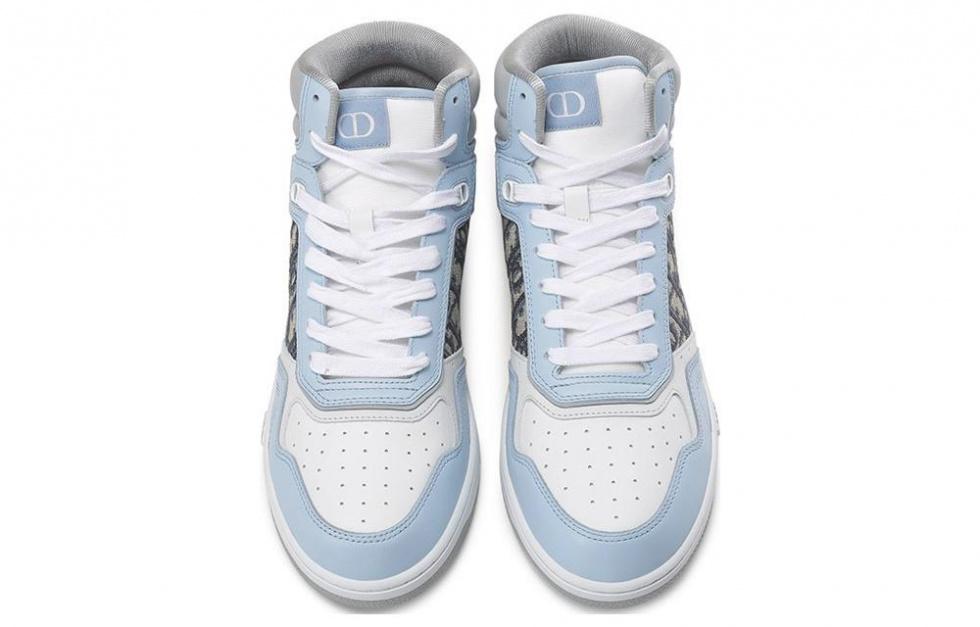 DIOR B27 High Top Stylish Skateboarding Shoes Men's Light Blue купить в интернет-магазине Yoocart с быстрой доставкой по России.