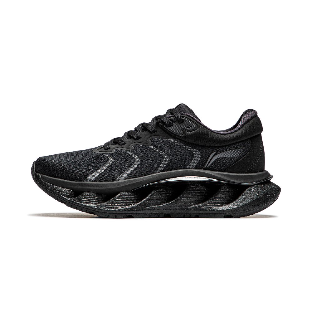 LiNing Abrasion Resistant Low Top Running Shoes Women's Black