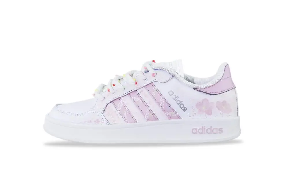 Adidas Neo Breaknet Wear resistant And Lightweight Low top Skateboard Shoes Unisex Pink White