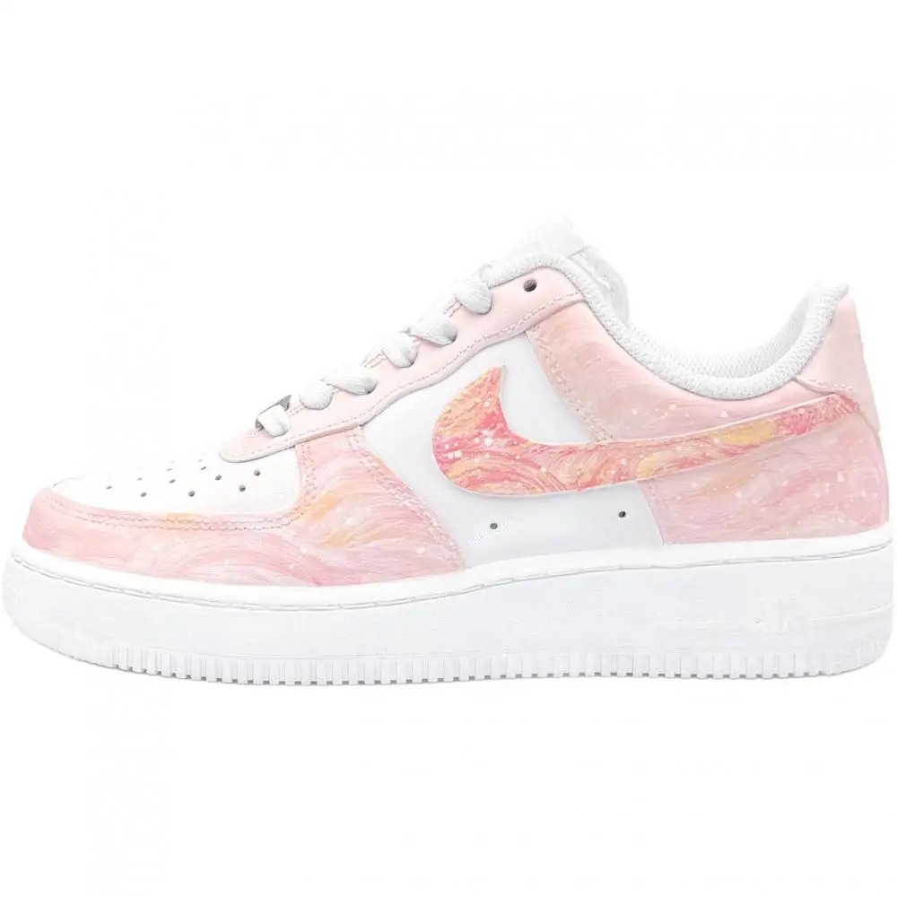 Nike Air Force 1 Pink Dream, First Culture Abrasion Resistant Balance Low top Skateboard Shoes Unisex Pink