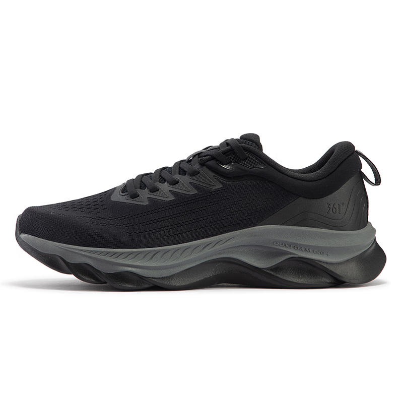 361° Cushioning Breathable Low-Top Casual Running Shoes Men's Obsidian Black/Smoke Gray