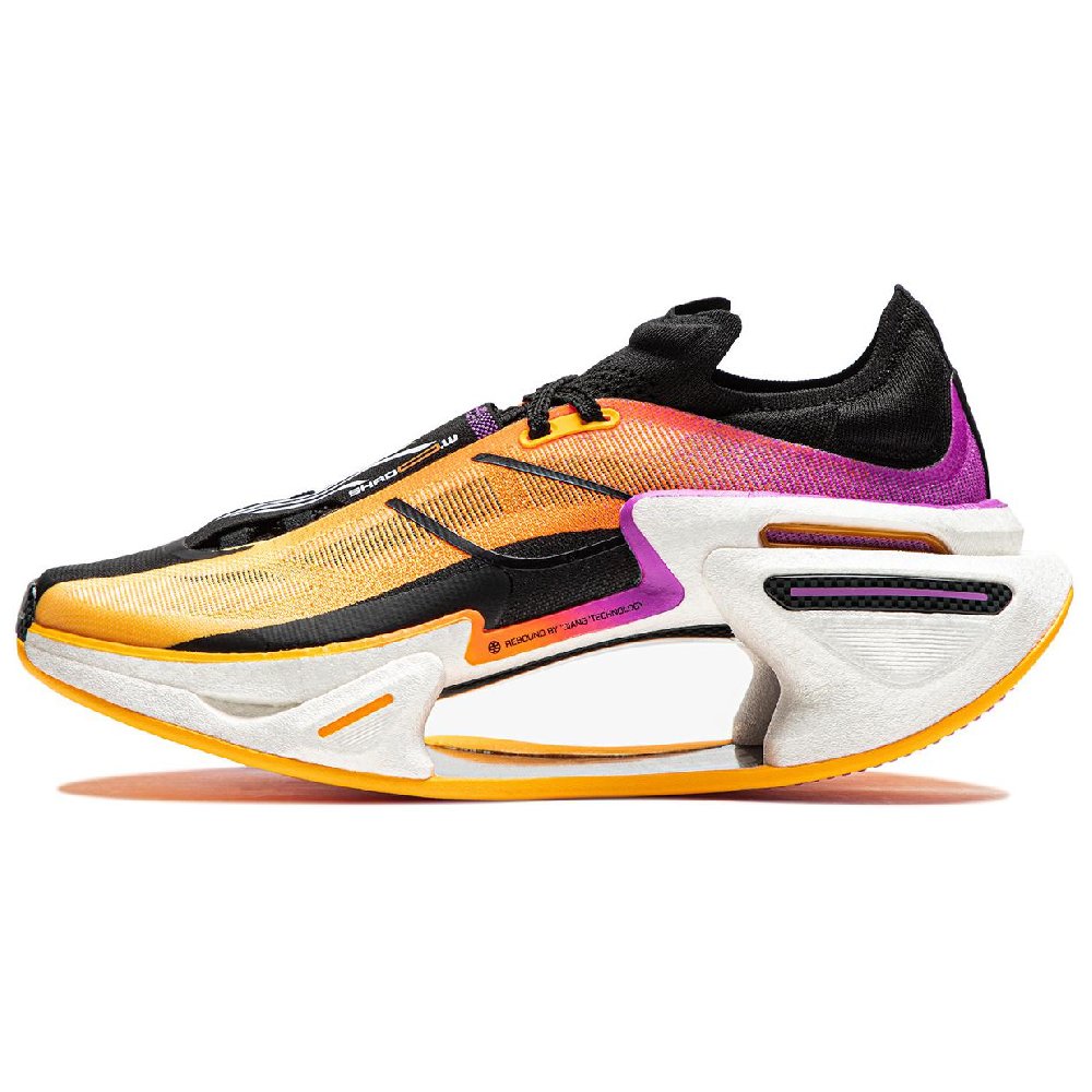 LiNing Shadow 3.0 Cushioned Wear-Resistant Breathable Rebound Low-Top Running Shoes Unisex Orange Black