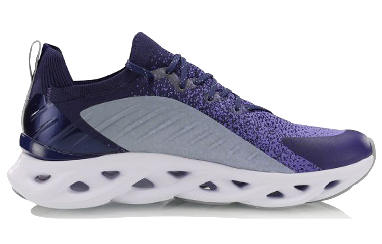LiNing Li Ning Arc Cushioned Anti-Slip Wear-Resistant Breathable Lightweight Low-Top Running Shoes Unisex Purple White