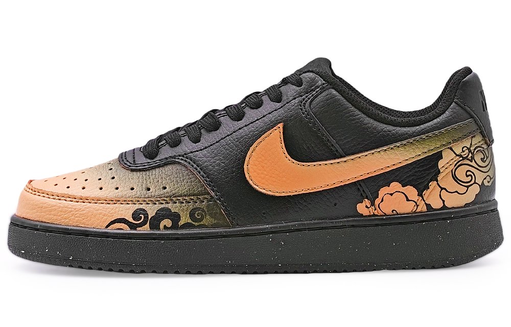 Nike Court Vision Low Abrasion Resistant Low Top Skateboard Shoes Unisex Orange