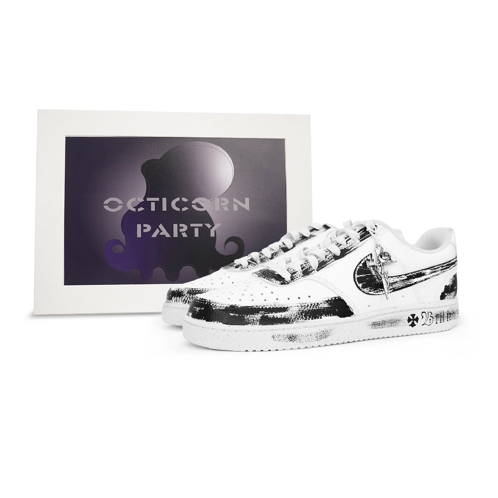 Nike Court Vision Wear-Resistant Low-Top Skateboard Shoes Men's White