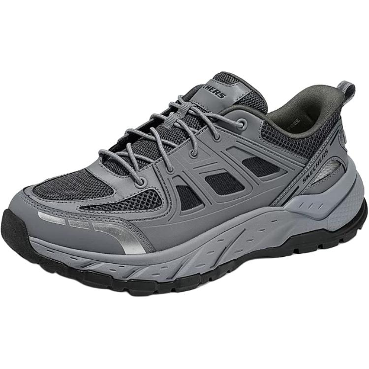 Skechers Abrasion Resistant Breathable Low Top Chunky Sneakers Men's Gray