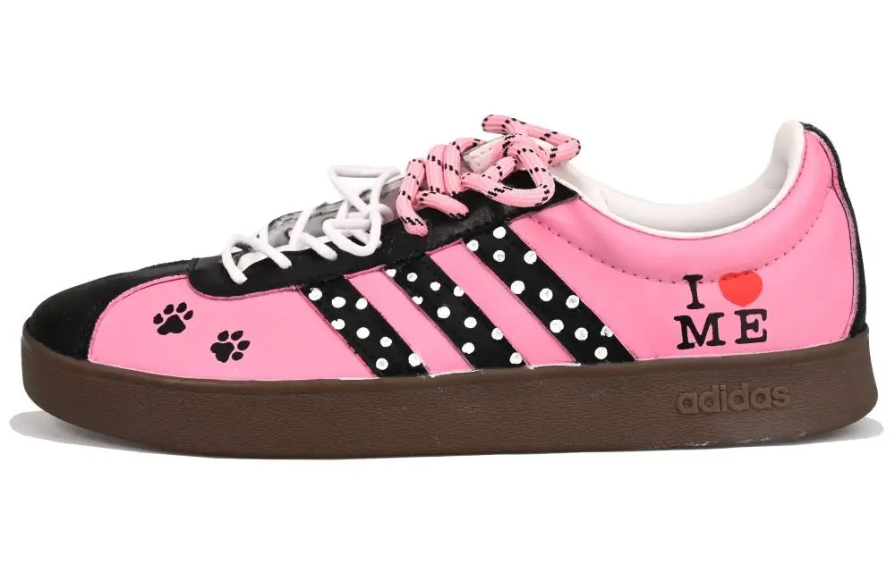 Adidas Neo VL Court 2.0 Pink Deeply In Love Vlad Low top Skateboard Shoes Unisex Black Pink