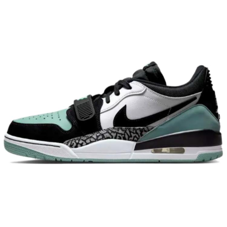 Jordan Legacy 312 Anti Slip Wear Resistant Low Top Vintage Basketball Shoes Men's White Black Green