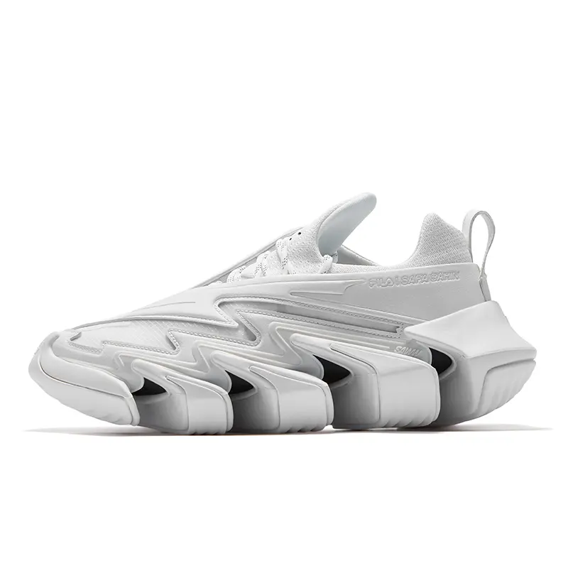 FILA FUSION SAWTOOTH Serrated Casual Shoes Men's White Medium White