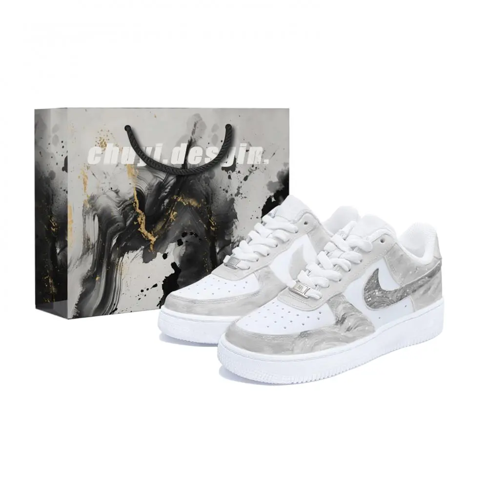 Nike Air Force 1 Skateboard Shoes Unisex Low top White/Gray