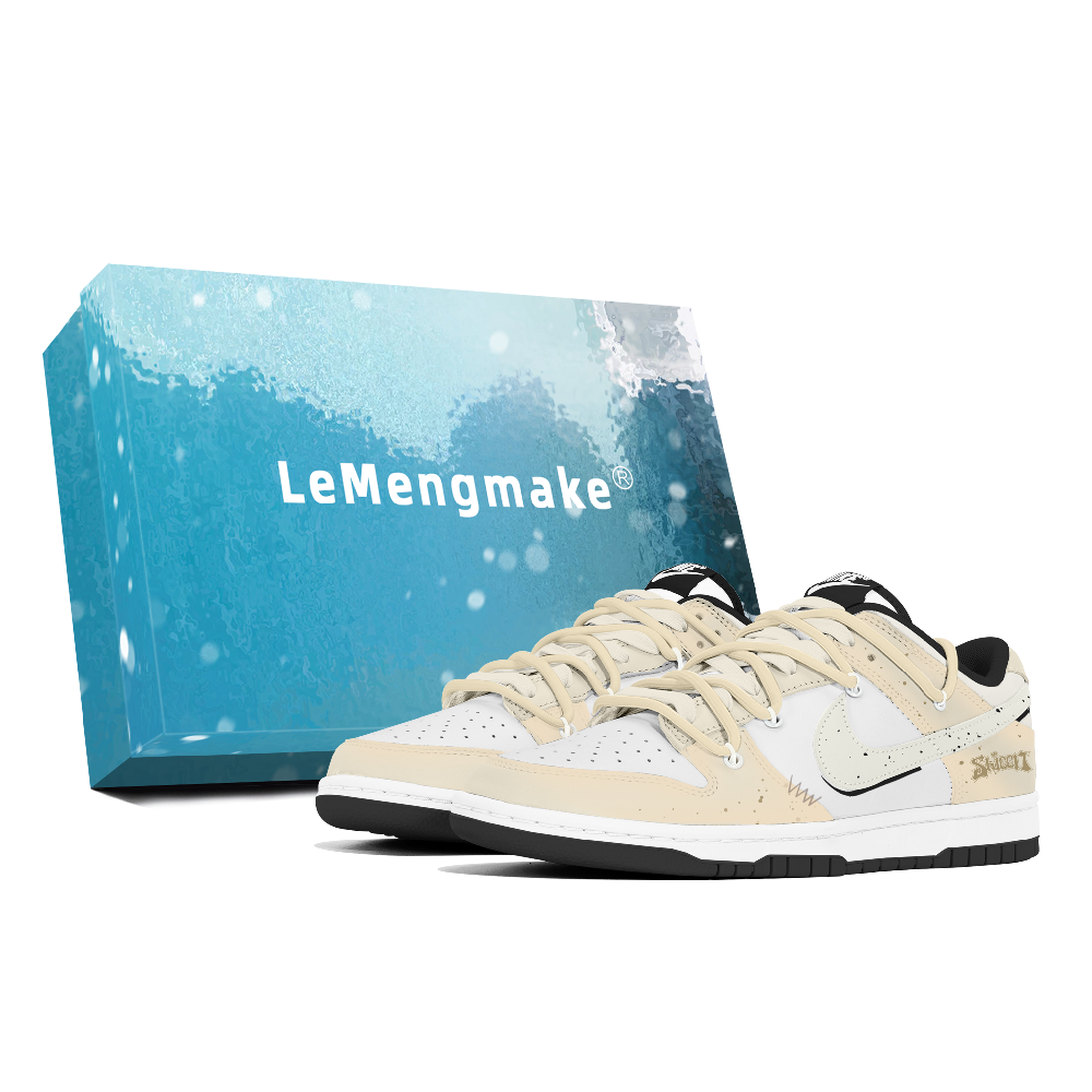 Nike Dunk Abrasion Resistant Low Top Skateboard Shoes Men's White