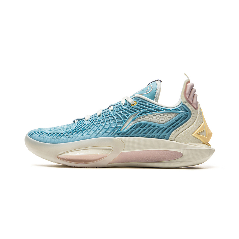 LiNing JB3 Coverage Rebound Anti Rollover Super Light Low top Basketball Shoes Men's Wave Blue Ivory