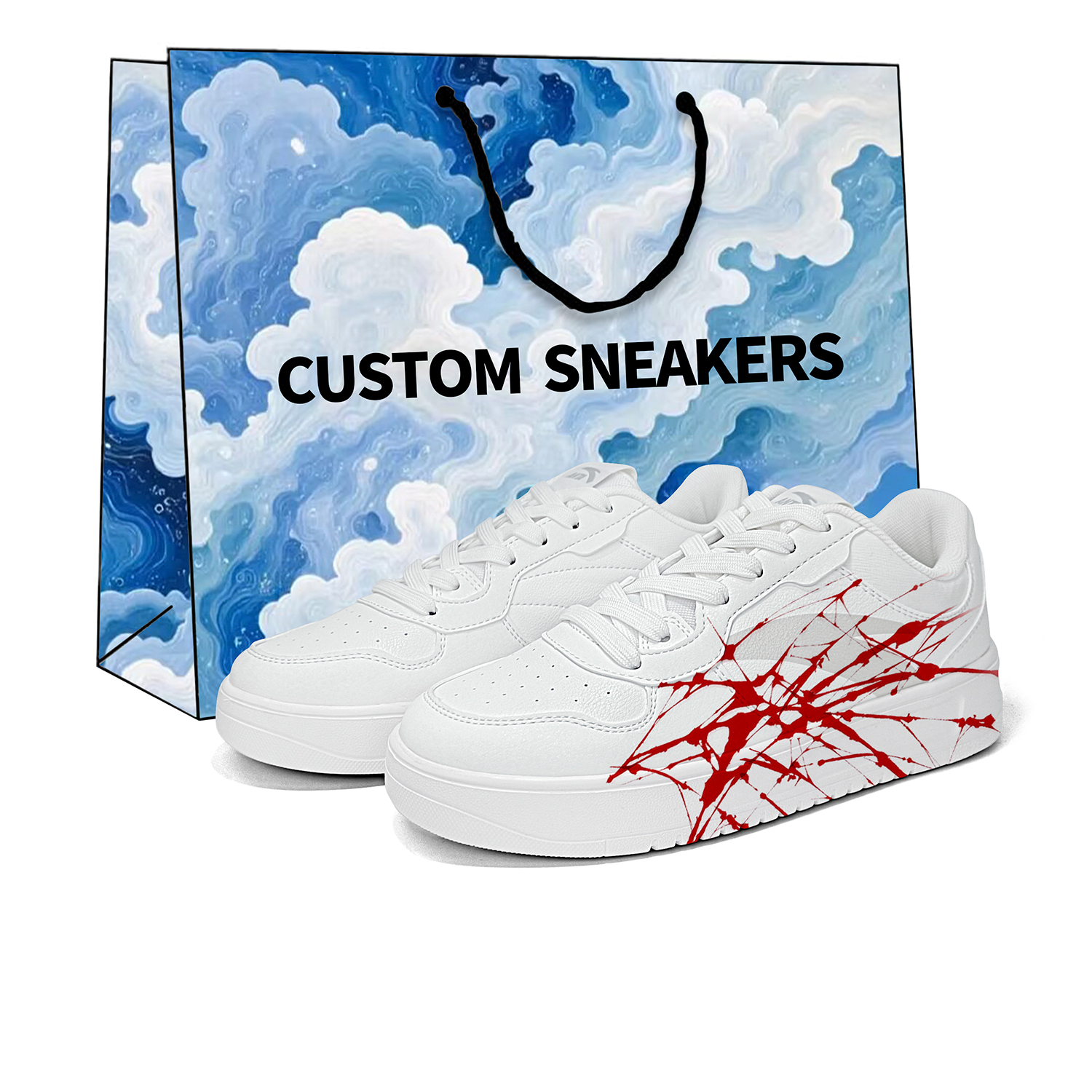 Anta Relaxed Lightweight And Breathable Low top Skateboard Shoes Unisex White Red