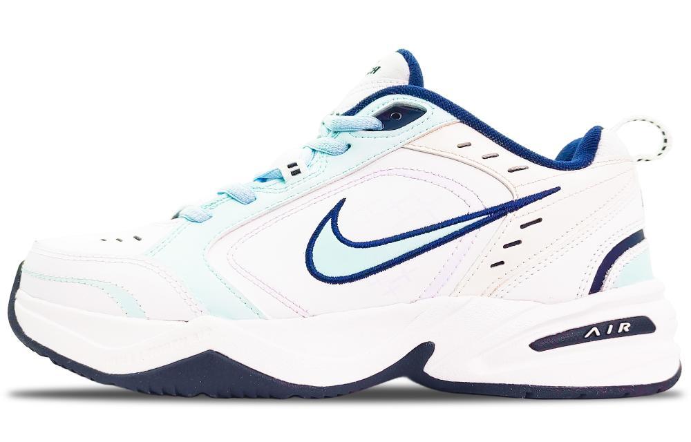 Nike Air Monarch 4 Anti-Slip And Wear-Resistant Height Increasing Low-Top Chunky Sneakers Unisex Blue White