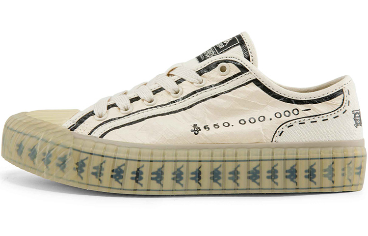 One Piece x Kappa Collaboration Low-Top Canvas Shoes Unisex Bright Rain Gray