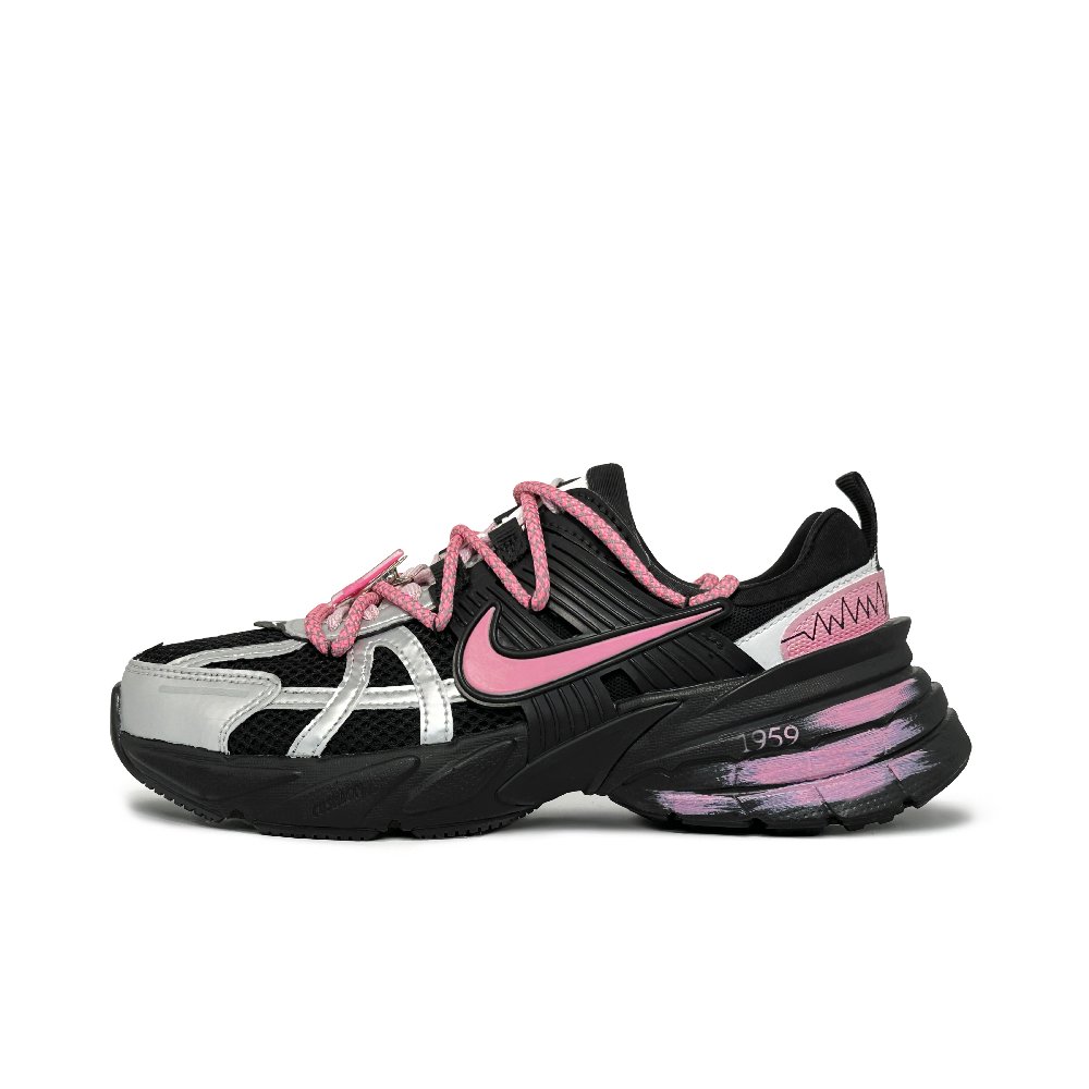 Nike V2K Run Low-Top Running Shoes Women's Black Pink