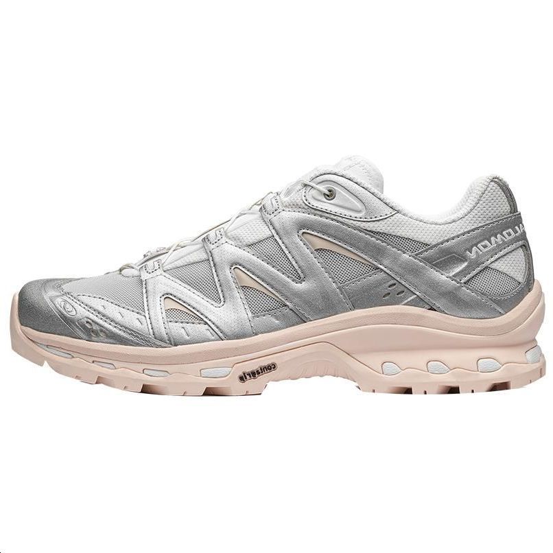SALOMON XT-Quest Slip-Resistant Low-Top Outdoor Shoes Unisex Gray White Pink