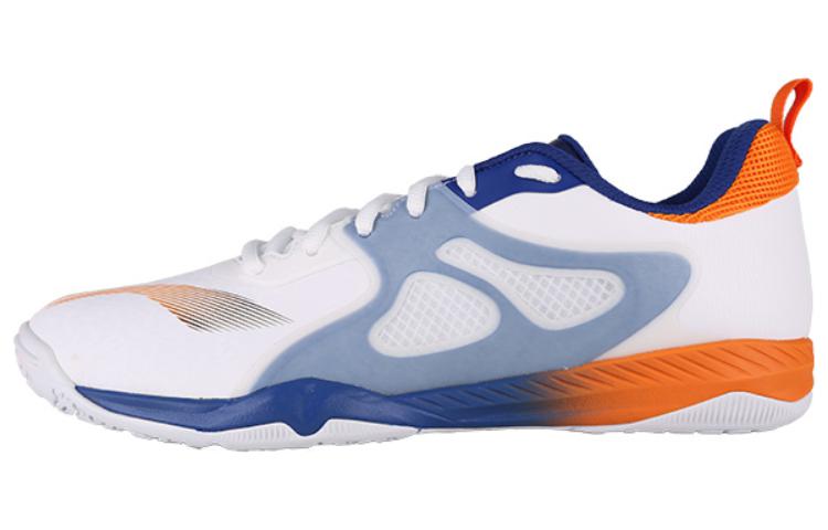 LiNing Anti-Slip And Wear-Resistant Breathable Low-Top Training Shoes Unisex White Blue Orange