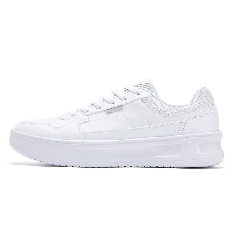 361° Qingyun Slip Resistant Lightweight Waterproof Low Top Skateboard Shoes Men's White