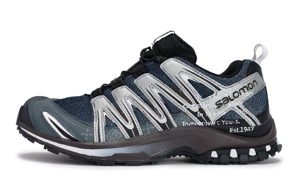 SALOMON XA Pro 3D ADV Anti-Slip Wear-Resistant Low-Top Trekking Shoes Unisex Black Silver Blue