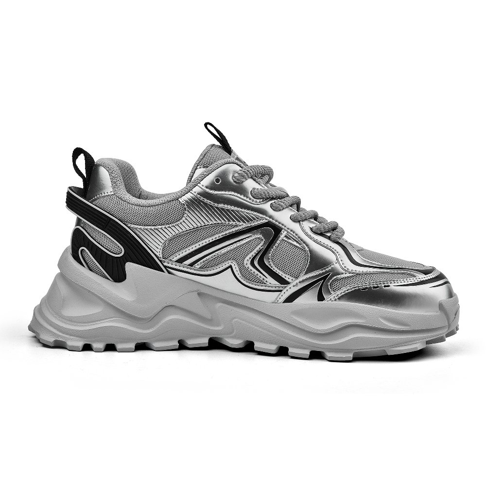 JEEP SPIRIT Low Top Chunky Sneakers Men's Bright Sand Silver