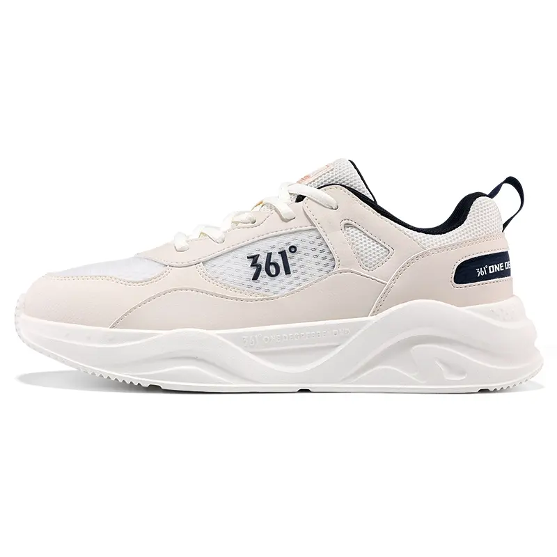 361° Slip Resistant Breathable Low Top Casual Shoes Men's Ecru