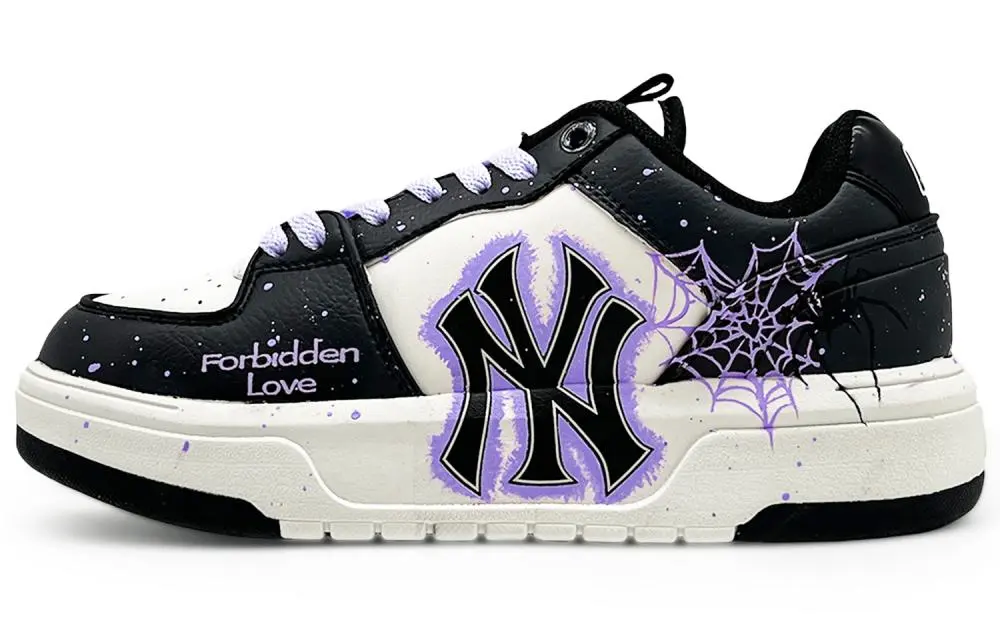 MLB Chunky Liner EIGHT% Spider Dance Abrasion Resistant Low Top Skateboard Shoes Unisex Black Purple