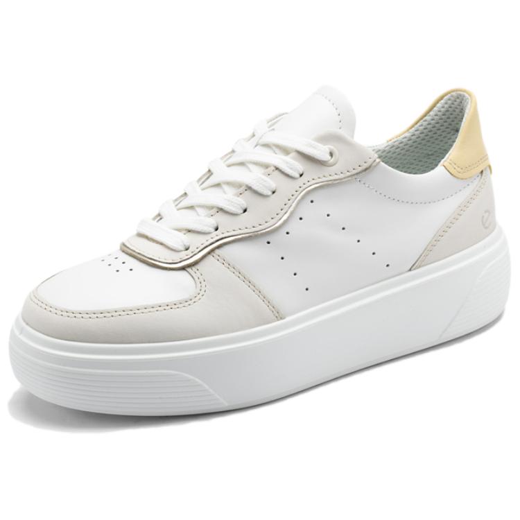 Ecco Low Top Skateboard Shoes Women's Gray White