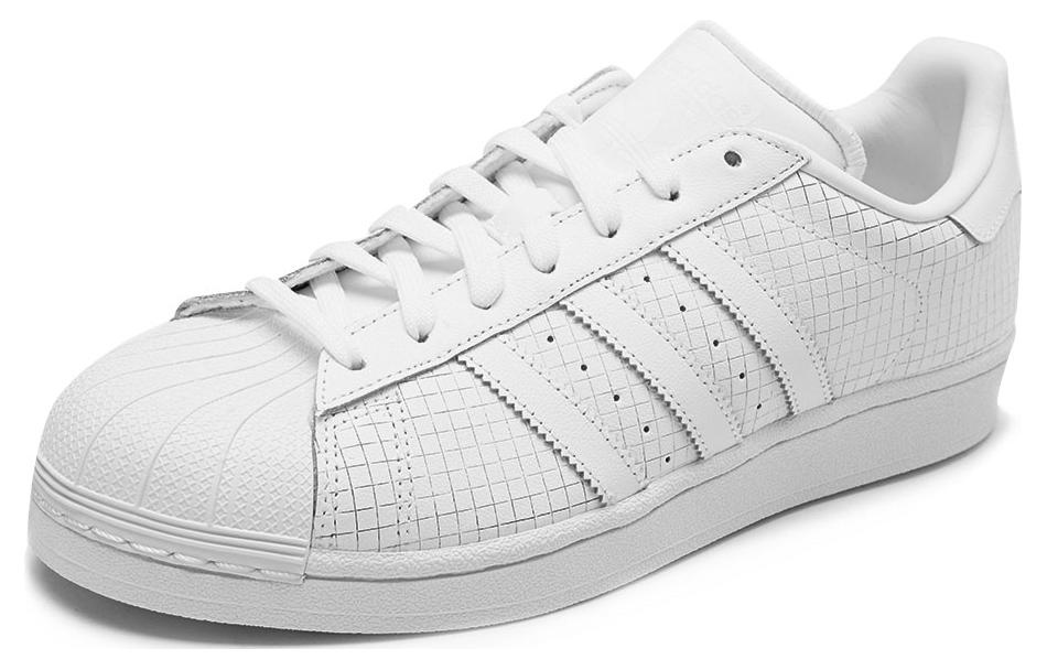 Superstar Adidas Originals 'Scored Leather Triple White'