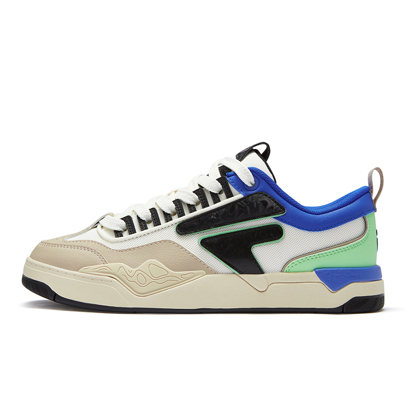 FILA FUSION Nollie Slip Resistant Low Top Skateboard Shoes Men's Oxford Tan