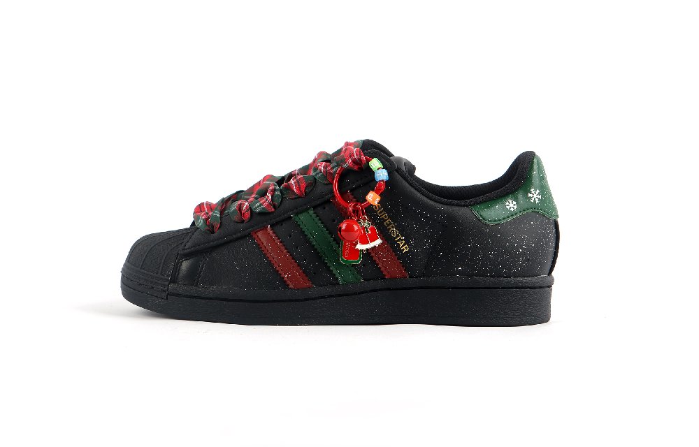 Adidas Originals SUPERSTAR Slip-Resistant Impact Resistance Wear-Resistant Low-Top Skateboard Shoes Unisex Black