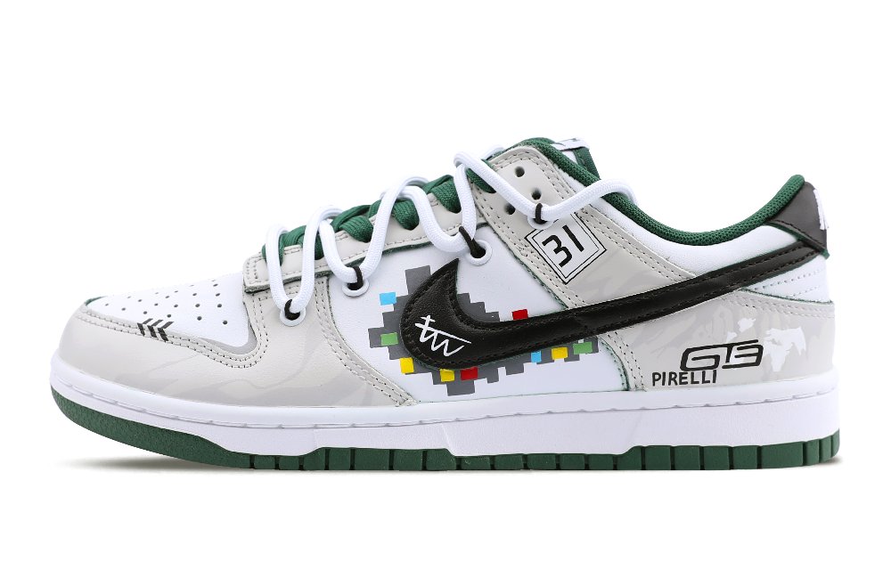 Nike Dunk Low Gale Shadow Swift Low Top Skateboard Shoes Unisex Gray White