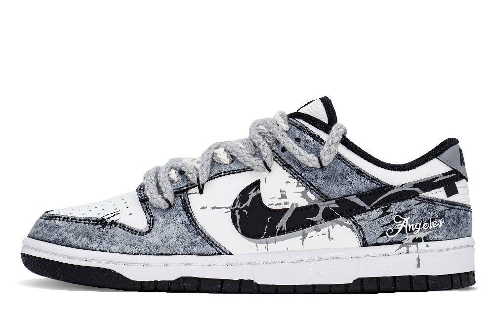 Nike Dunk Shadow Slayer Pact MONE Manufacturing Low Top Skateboard Shoes Unisex Black White