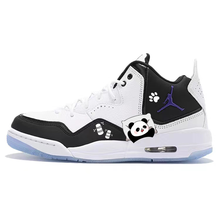 JORDAN Courtside 23 Vintage Basketball Shoes Unisex Mid-Top Black White