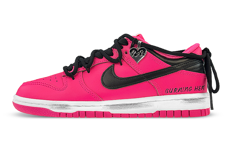 Nike Dunk Low Low-Top Skateboard Shoes Women's Black Red