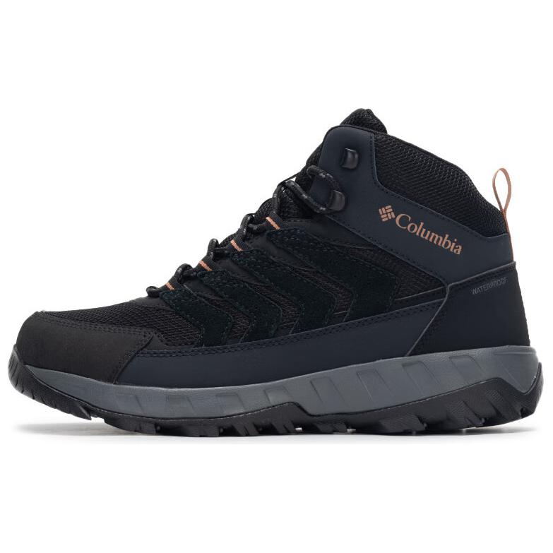 Columbia Sportswear Anti-Slip Wear-Resistant Mid-Top Trekking Shoes Hiking Shoes Men's Black