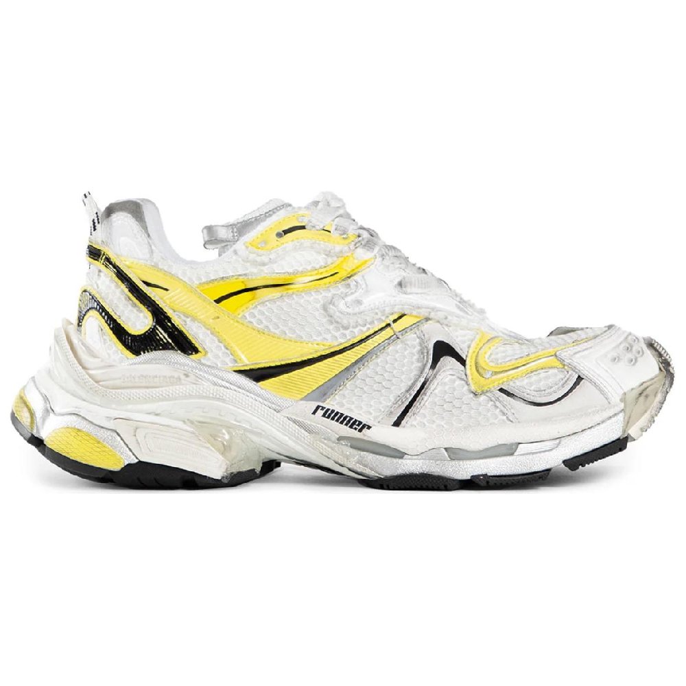 Balenciaga Runner Sneaker 'Worn Out   White Yellow'